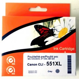 Canon CLI-551XL GY cartridge šedá - kompatibilní